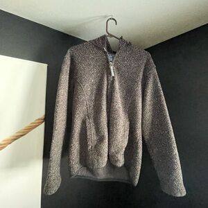 Dark Brown hooded zip up sweater